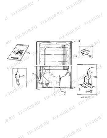 Взрыв-схема холодильника Zanussi ZVC315C - Схема узла Cooling system 017